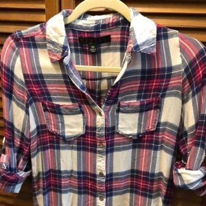 Tinsel xs stitch fix lightweight flannel plaid